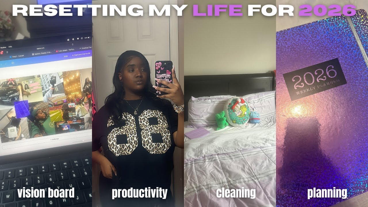 resetting my life for 2026 💜 | vision board, planning, cleaning, bring ...