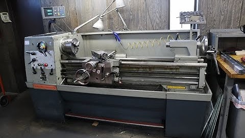 Clausing Colchester 15" x 50" Engine Lathe, Geared Head, Acu Rite 2 Axis DRO, Inch/Metric Threading