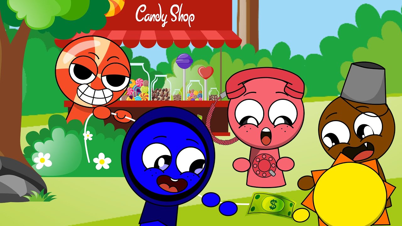 Candy Nom обманывает Сана, Джевина, Бруда и Теле и получает месть | Incredibox Sprunki Animation