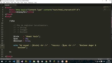 PHP Nasıl Değişken Tanımlanır?
