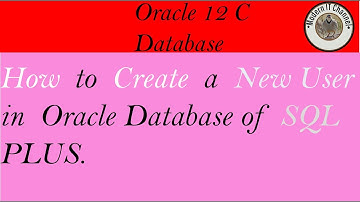 How to Create a new User in oracle database in urdu