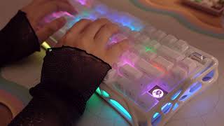 [Cozy ASMR] Stereo Typing sound and Dreamy Light | fall asleep in no time