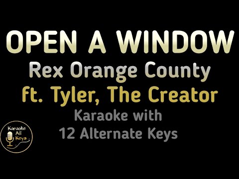 OPEN A WINDOW Karaoke - Rex Orange County, Tyler The Creator Instrumental Lower Higher Original Key