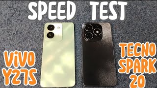 VIVO Y27s vs. TECNO SPARK 20 | SPEED TEST