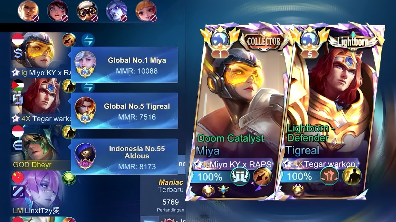 Nyobain Trio Ranked Bareng Top Global 1 Miya dan Tigreal! Auto Gendong Cuy!