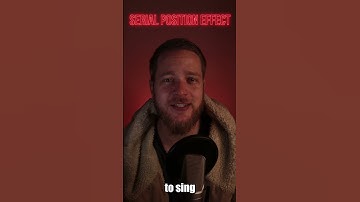 The Serial Position Effect