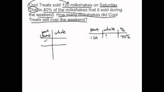 6.RP.3.c - Solve Percent Problems Finding the Whole