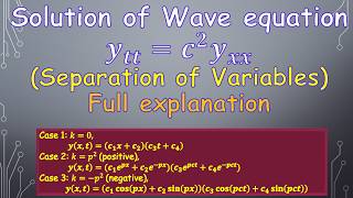 Solution of Wave Equation | Separation of Variables + Guitar Example