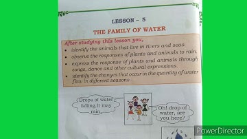 3rd STD EVS Lesson number 5 The Family Of Water