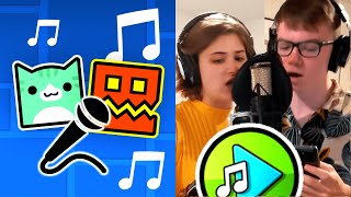 Making a Geometry Dash SONG in a REAL STUDIO!