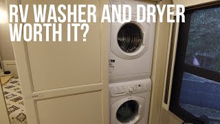 First time using! The built in Splendide Fifth Wheel RV Laundry Center