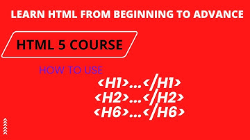 HTML Heading tags - h1-h6 Tutorial in Urdu/Hindi
