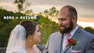 Sunset Wedding Barn Reception - Noah Autumn Arran Farm Easley SC