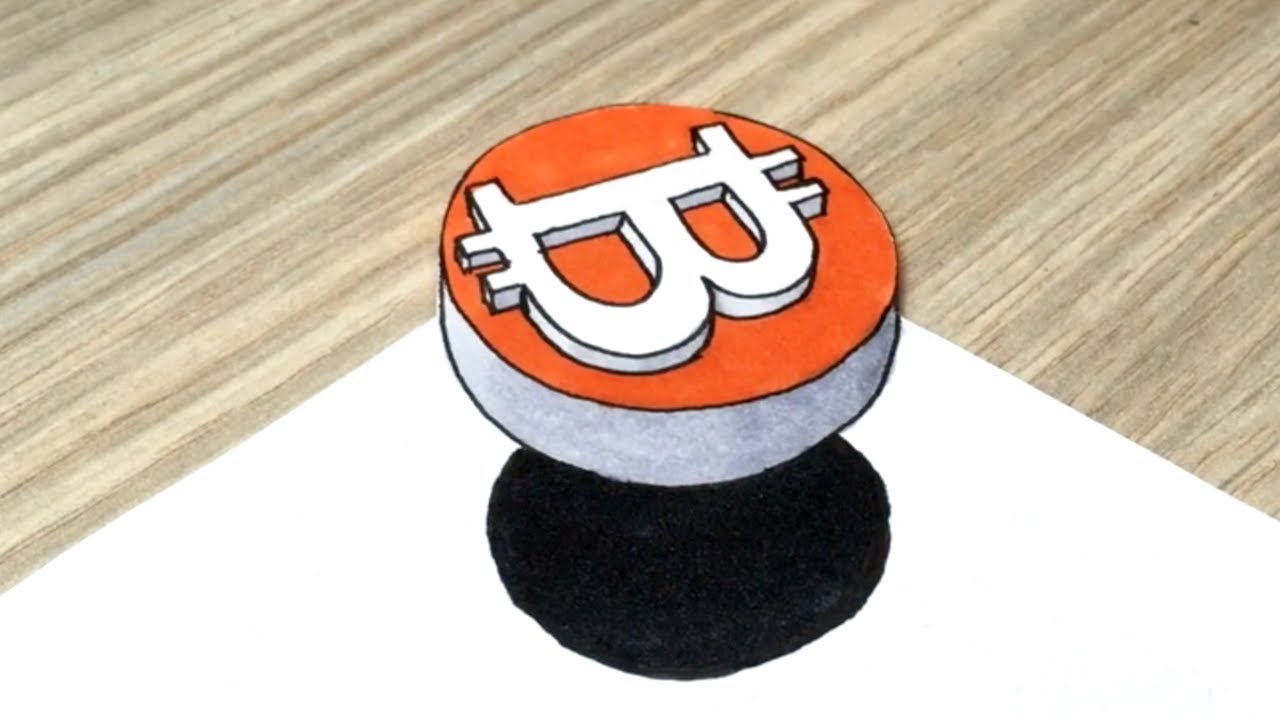 How to Make Bitcoin (Illusion Drawing) 3D Trick Art!