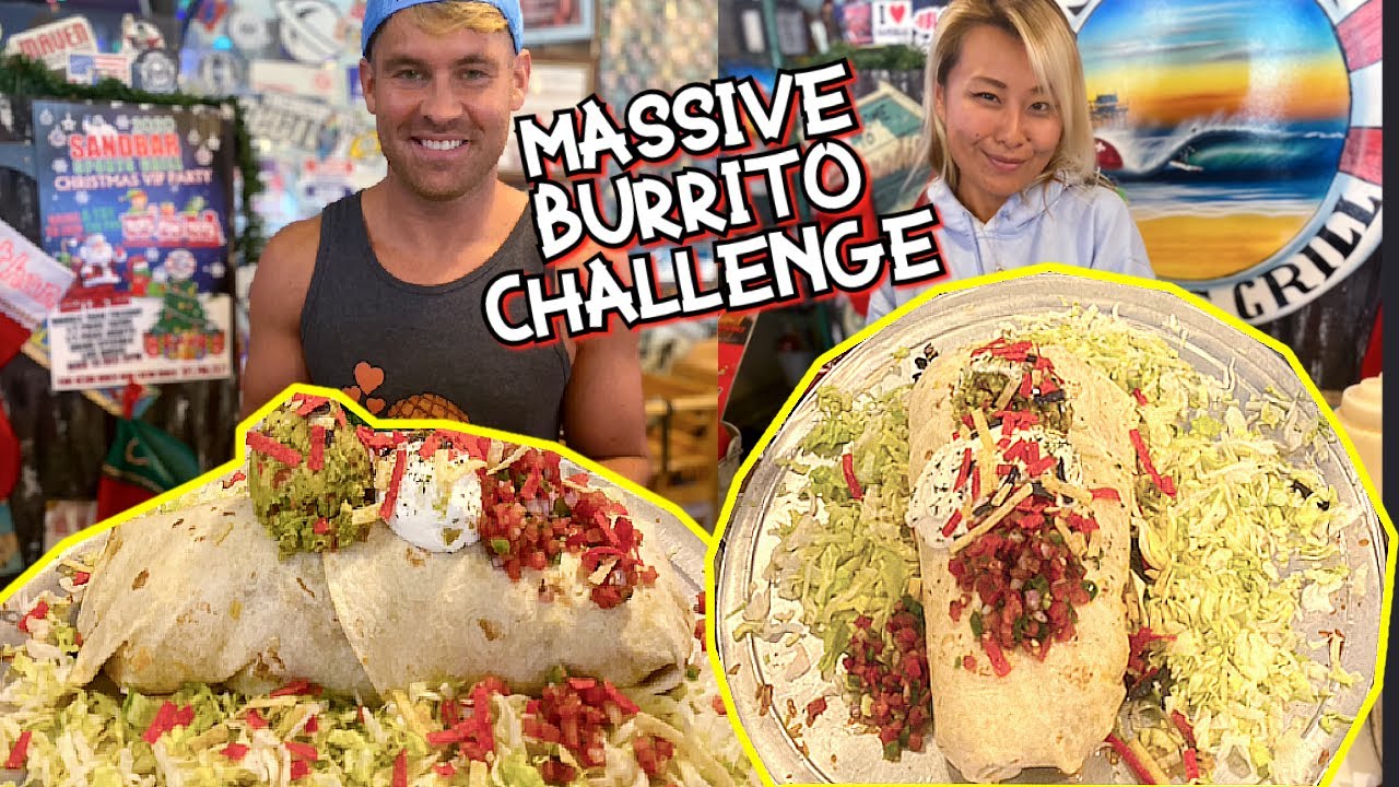 MASSIVE BURRITO CHALLENGE at Sandbar Sports Grill in Cocoa Beach, FL!! ft. Blaine 