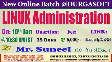 LINUX Administration Online Training @ DURGASOFT