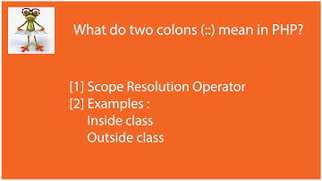 [Solved] What do two colons (::) mean in PHP?