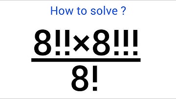A Nice Math Problem with Factorials