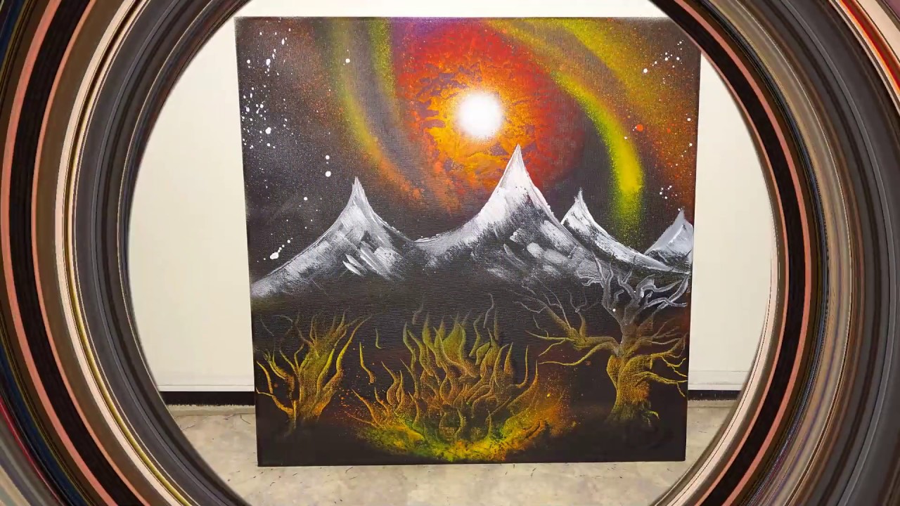 Spray Paint Art, Fire & Universe YouTube