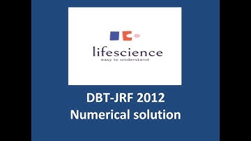 DBT jrf 2012 solved paper