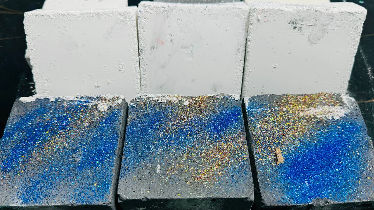Asmr Gym Chalk || Black & white Glitter Crunch || Dusty Chalk Reform ...