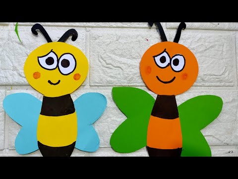 Video hướng dẫn cắt và dán con ong bằng giấy thủ công - youtube