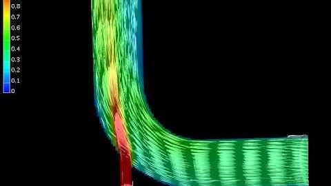 Fluid Flow in a Mixing Elbow