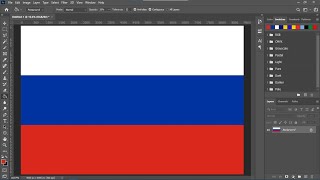 Flag of Russia design in Photoshop screenshot 2