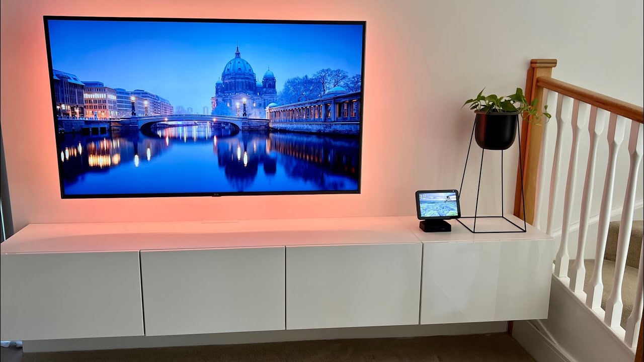 Clean & Minimal TV Room Makeover - Ikea For Besta TV Bench + Hiding Cables - YouTube