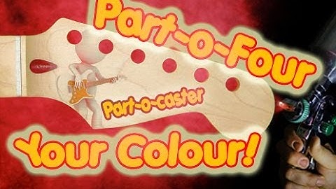 Build a Custom Strat Guitar from parts - First Colour Coat - Part-o-caster Part 4