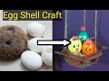 Egg shell craft idea // Hanging bird nest // egg shell coconut shell crafts//