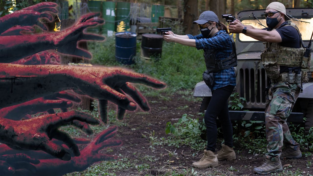 【サバゲー】人間４人 vs ゾンビ４０人【ゾンビマン】in ダブルクロス