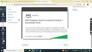 1 Module 1 Knowledge Check AWS Cloud Foundation [151020]