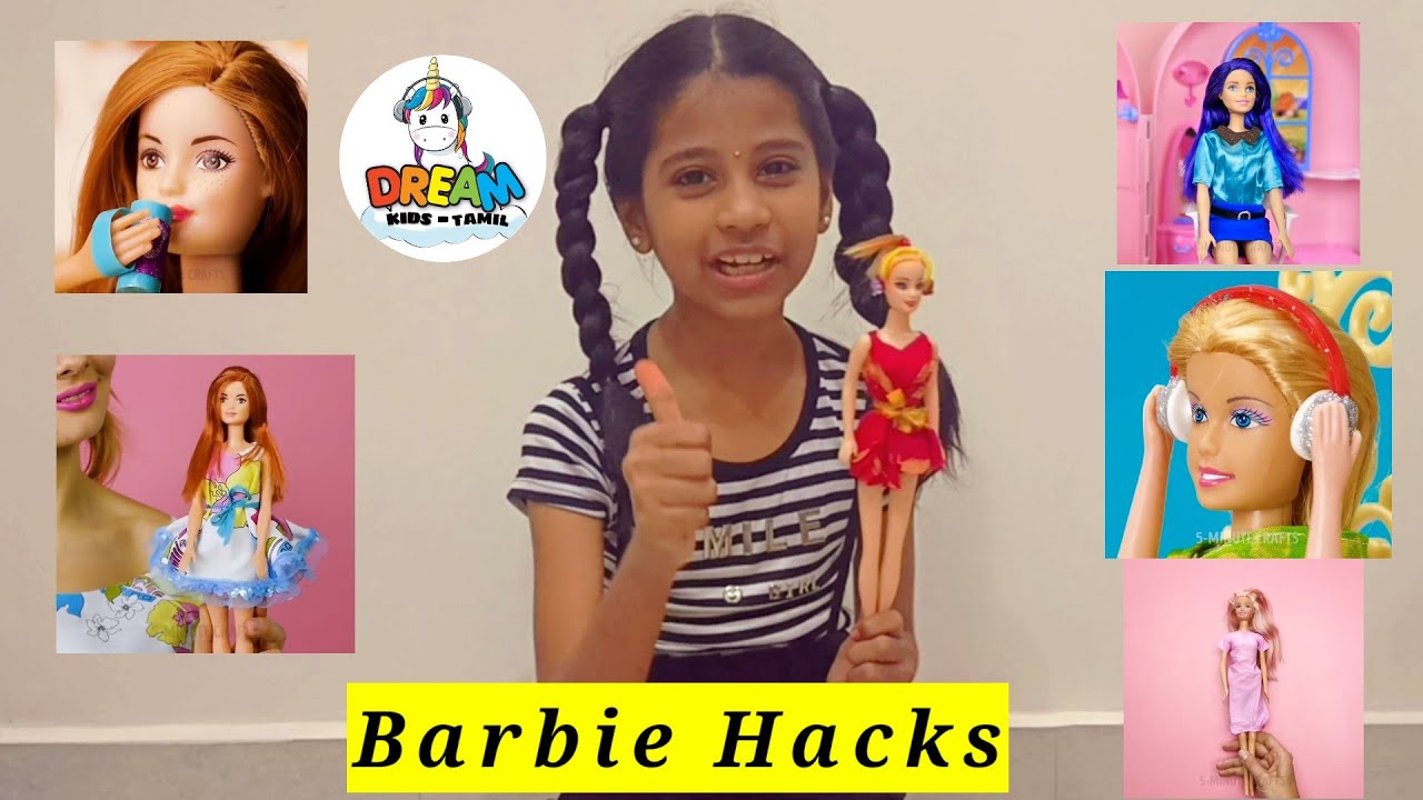 DIY Barbie Hair Transformations  Barbie Doll Hairstyles  Barbie Hairstyle  Tutorial for Kids  YouTube