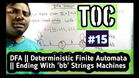 TOC||15|| HINDI || DFA Design || Ending With 