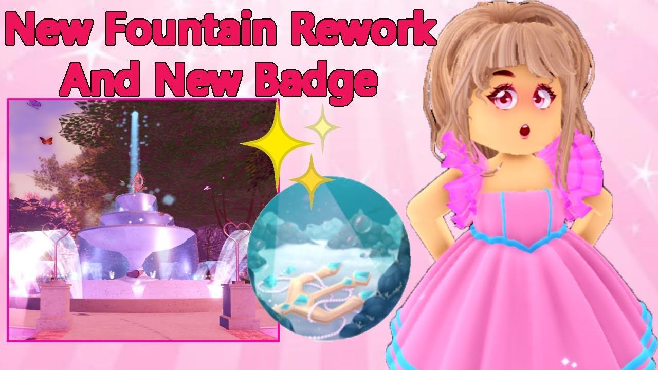 NEW Fountain Rework And NEW Summer Halo Badge In Royale High ( Tea And ...