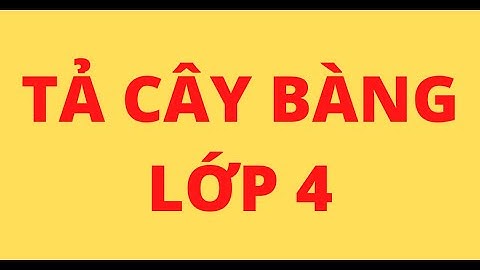 TẢ CÂY BÀNG LỚP 4