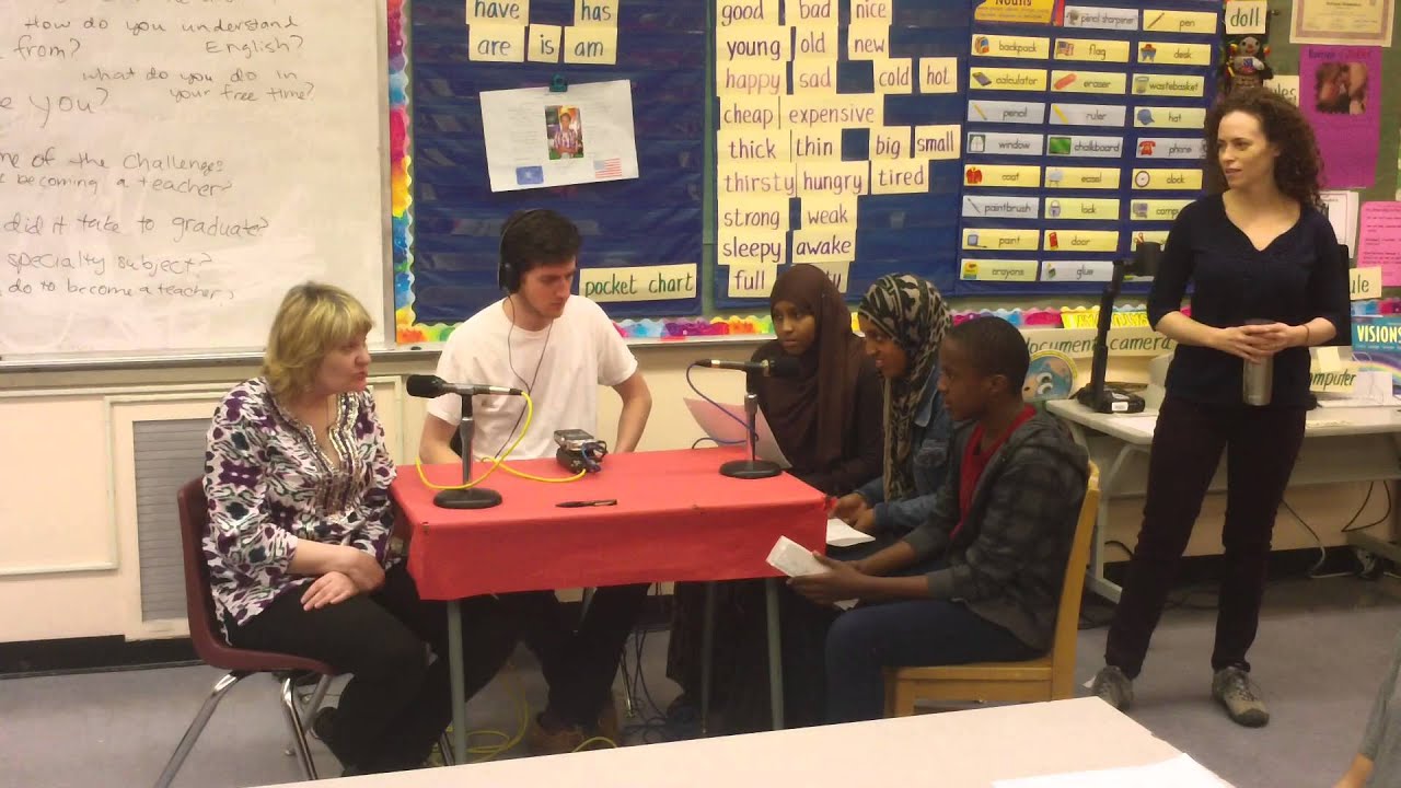 Seattle World School Students interviewing their teachers