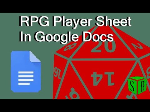 Create A Rpg Player Sheet Using Google Docs Youtube