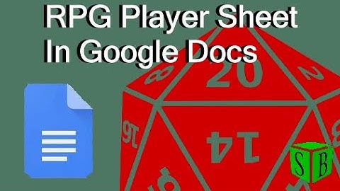 Create a RPG Player Sheet using Google Docs