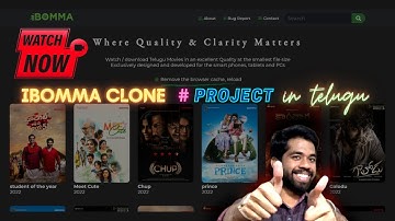 Ibomma clone project html css in telugu | Movie website clone @Ayushpenumatsa  #finalyearprojects