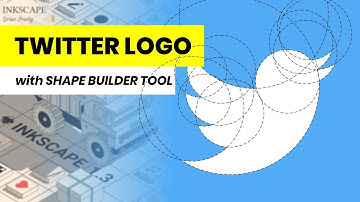 Twitter Logo in Circle Grid using Shape Builder Tool - INKSCAPE 1.3