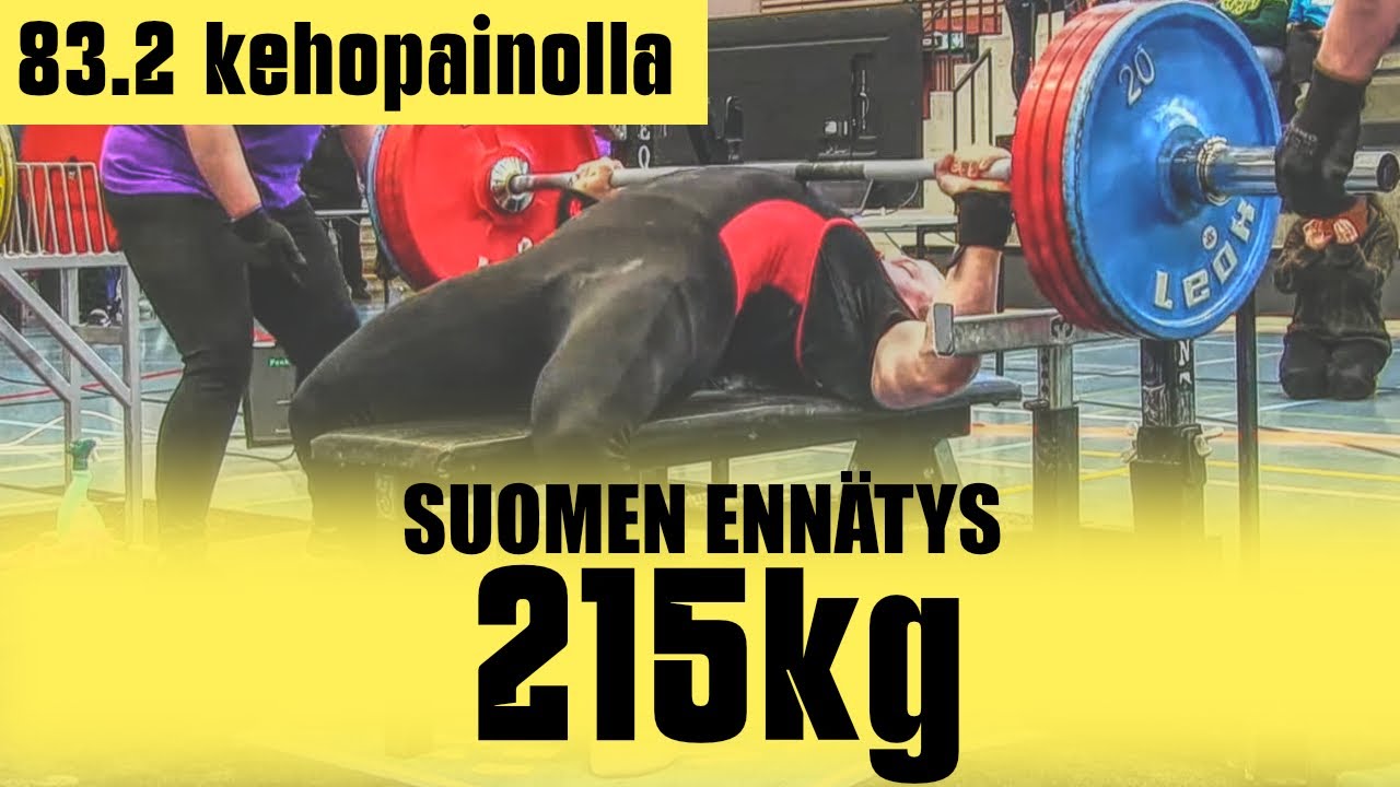215kg penkkipunnerrus 83.2 kehopainolla | Anton Nykänen
