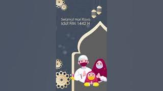 FREE TEMPLATE UCAPAN HARI RAYA IDUL FITRI 1442 H. Ganti dengan Foto Kalian TANPA PASWORD #V1