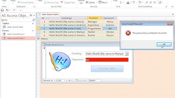 How to write your first VBA Program in Access - Hello World!