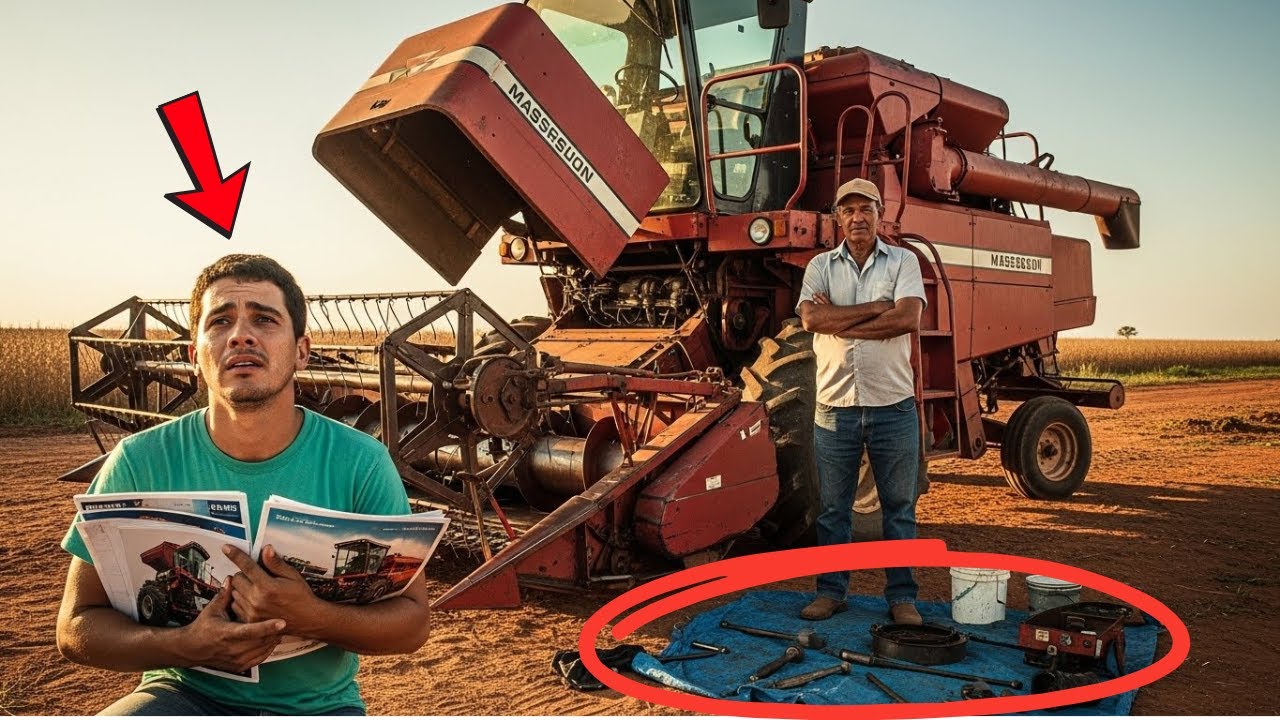 Em 1993, o Filho Implorou por uma Colheitadeira Nova… O Pai o Fez Restaurar a de 1975
