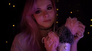 ASMR | Soft Mic Blowing & Loofah Shower Sponges - no talking