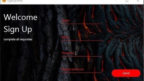 Sign up screen in java |JavaFX Tutorial|JavaFX Apps|Android Apps|Login Screen UI UX