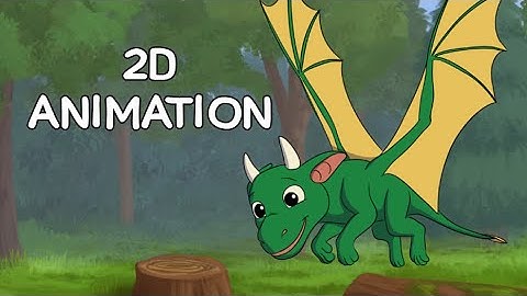 Cute dragon 2D animation