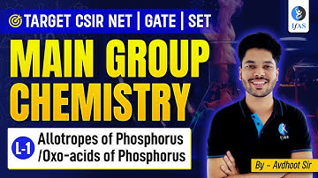 Allotropes Of Phosphorus OXO  - Acids Of Phosphorus | Main Group Chemistry | CSIR NET Dec 2024 | L1
